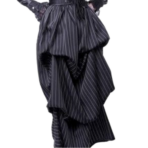 GOTHIC. GALLERY SERPENTINE. Bustles Skirt in Black. Victorian Fashion 18th - Picture 7 of 10